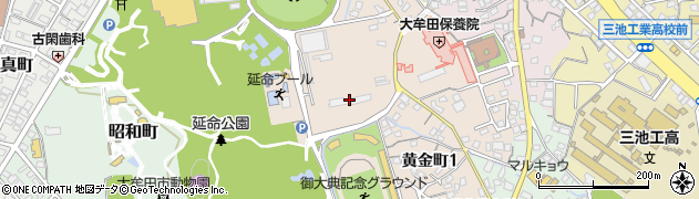 大牟田市役所　教育関係施設教育研究所適応指導教室昭和教室周辺の地図