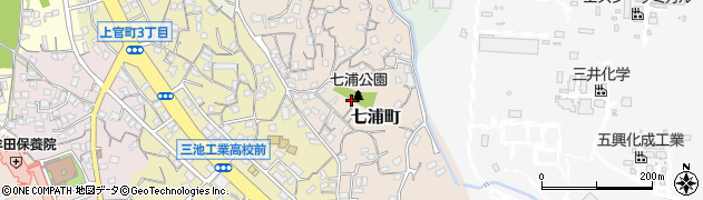 七浦公園周辺の地図