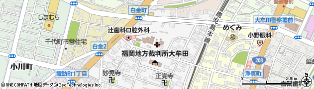 大牟田拘置支所周辺の地図