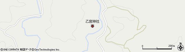 乙宮神社周辺の地図