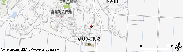 熊本県山鹿市下吉田周辺の地図