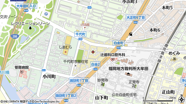 〒836-0035 福岡県大牟田市千代町の地図