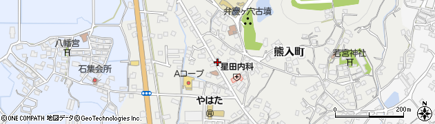 熊入温泉郵便局前周辺の地図