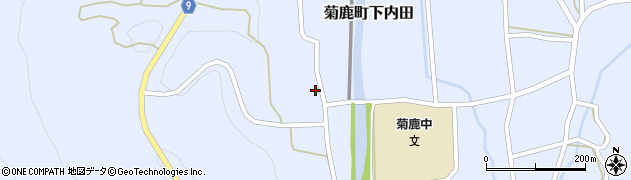 熊本県山鹿市菊鹿町下内田1813周辺の地図