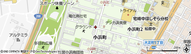 福岡県大牟田市小浜町周辺の地図