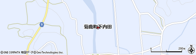 熊本県山鹿市菊鹿町下内田周辺の地図