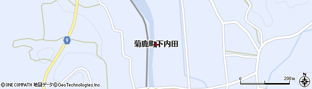熊本県山鹿市菊鹿町下内田周辺の地図