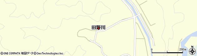 高知県四万十市田野川周辺の地図