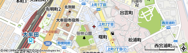 福岡県大牟田市曙町周辺の地図