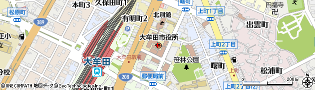 大牟田市役所保健福祉部　保健衛生課周辺の地図