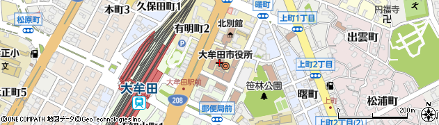 大牟田市役所産業経済部　産業経済総務課周辺の地図