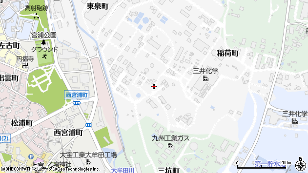 〒836-0826 福岡県大牟田市焼石町の地図