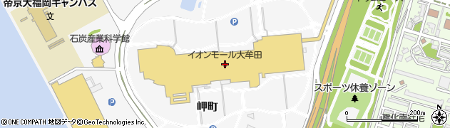 ザ・クロックハウス大牟田店周辺の地図