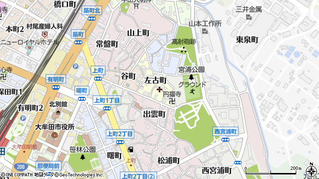 〒836-0836 福岡県大牟田市左古町の地図