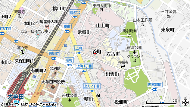 〒836-0837 福岡県大牟田市谷町の地図
