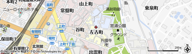 福岡県大牟田市一本町周辺の地図