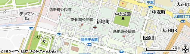 福岡県大牟田市新地町周辺の地図
