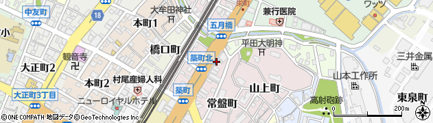 福岡県大牟田市築町5周辺の地図