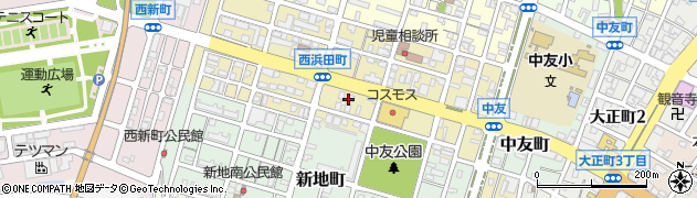 福岡県大牟田市西浜田町15周辺の地図