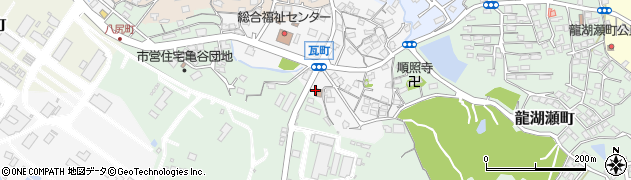 福岡県大牟田市瓦町79周辺の地図