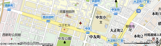 福岡県大牟田市西浜田町2周辺の地図