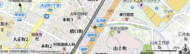 福岡県大牟田市築町1周辺の地図