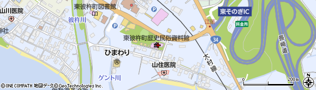 東彼杵町役場　歴史民俗資料館周辺の地図