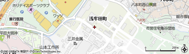 福岡県大牟田市浅牟田町周辺の地図