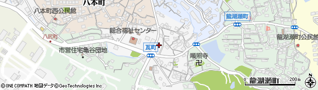 福岡県大牟田市瓦町20周辺の地図