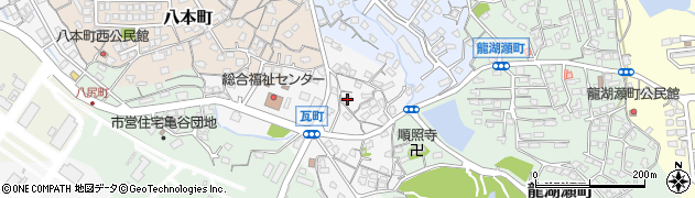 福岡県大牟田市瓦町51周辺の地図
