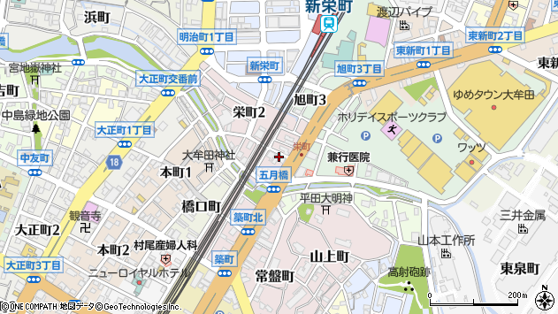 〒836-0042 福岡県大牟田市栄町の地図