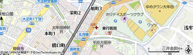 西日本シティ銀行大牟田支店周辺の地図