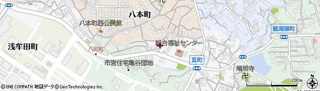 福岡県大牟田市瓦町7周辺の地図