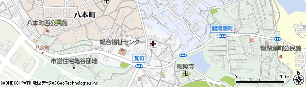 福岡県大牟田市瓦町49周辺の地図