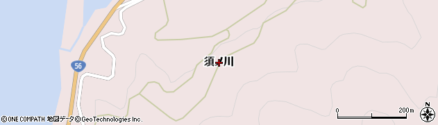 愛媛県愛南町（南宇和郡）須ノ川周辺の地図