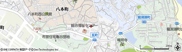 福岡県大牟田市瓦町9周辺の地図