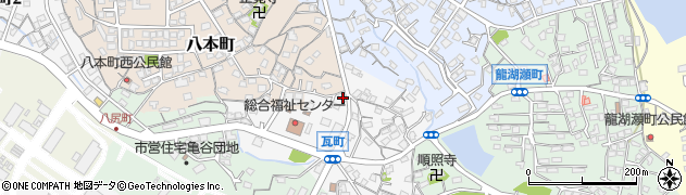 福岡県大牟田市瓦町24周辺の地図
