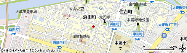 浜田北公民館周辺の地図