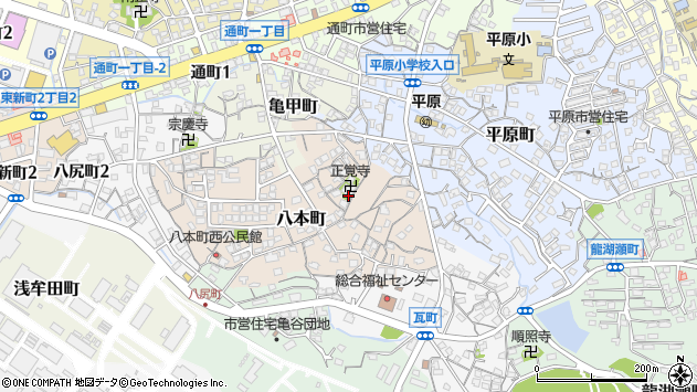 〒836-0816 福岡県大牟田市八本町の地図