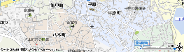 福岡県大牟田市平原町46周辺の地図