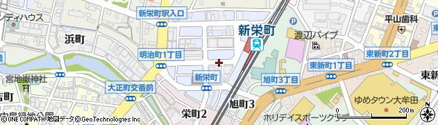 福岡県大牟田市新栄町周辺の地図
