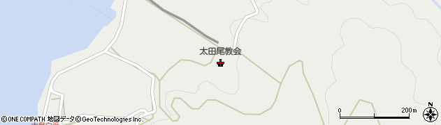 カトリック太田尾教会周辺の地図