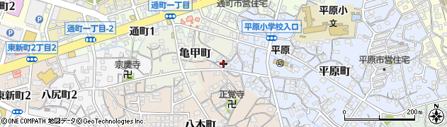 福岡県大牟田市平原町3周辺の地図