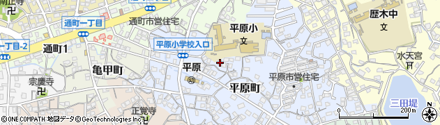 福岡県大牟田市平原町347周辺の地図