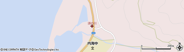 須の川周辺の地図