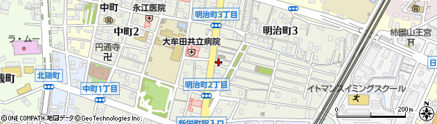 大牟田明治町郵便局周辺の地図