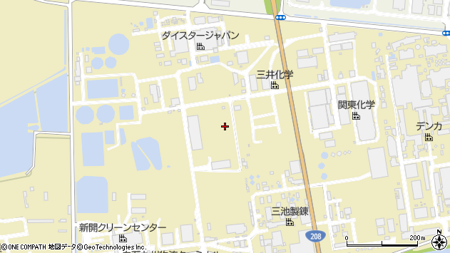 〒836-0017 福岡県大牟田市新開町の地図