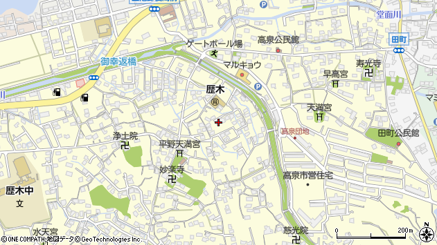 〒837-0924 福岡県大牟田市歴木の地図