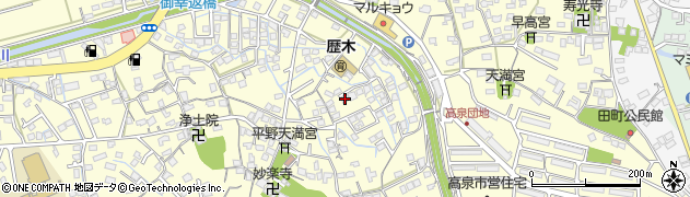 福岡県大牟田市歴木周辺の地図