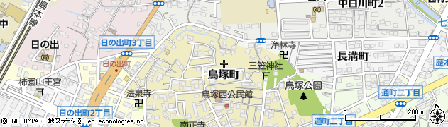 福岡県大牟田市鳥塚町周辺の地図